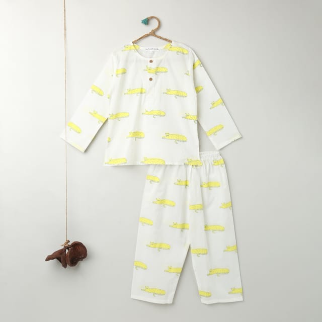 A Clowder of Cats Kurta Pyjama Set