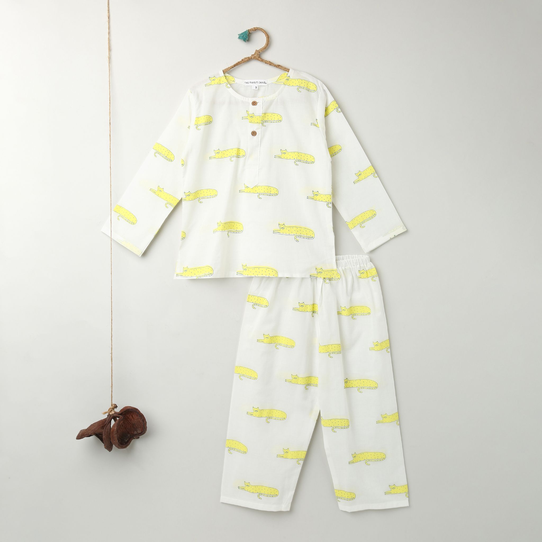 A Clowder of Cats Kurta Pyjama Set