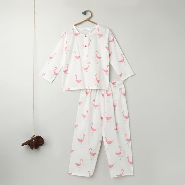 A Flamboyance of Flamingos Kurta Pyjama Set