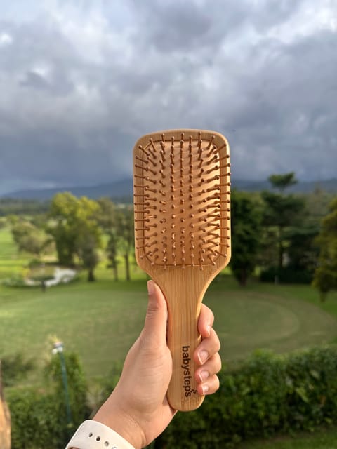 Better Tomorrow Co. Bamboo Paddle Hair Brush | 100% Natural Bamboo Hair Comb for Men & Women | Anti-Static, Frizz-Free Detangler | Eco-Friendly, Scalp Massager | For All Hair Types